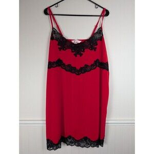 Lane Bryant Cacique intimates Babydoll Nightie Red Size 18/20 Romantic Love